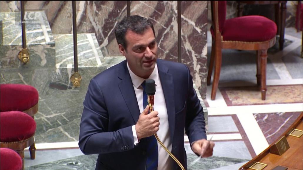 Christophe Blanchet, dans l'hémicycle de l'Assemblée nationale, le 16 juillet 2020