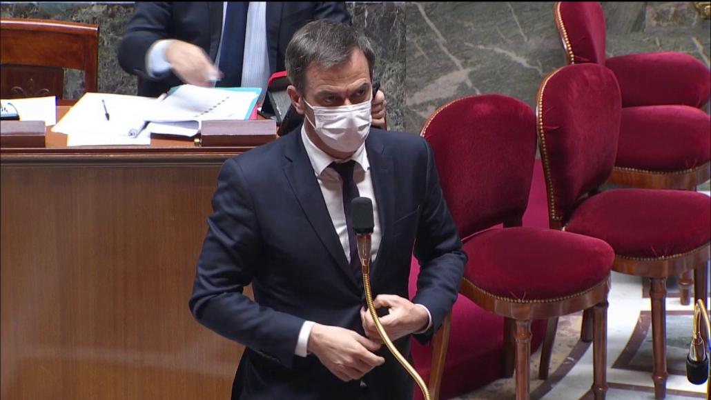 Olivier Véran, le 24 mars 2021 à l'Assemblée nationale