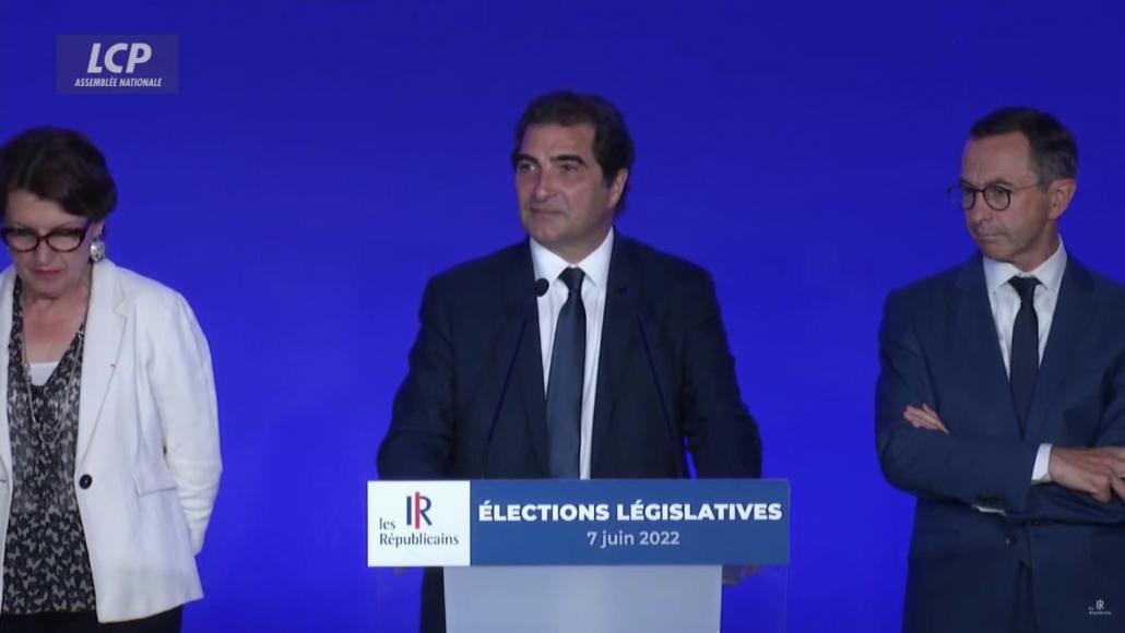 Christian Jacob au siège des LR, mardi 7 juin 2022