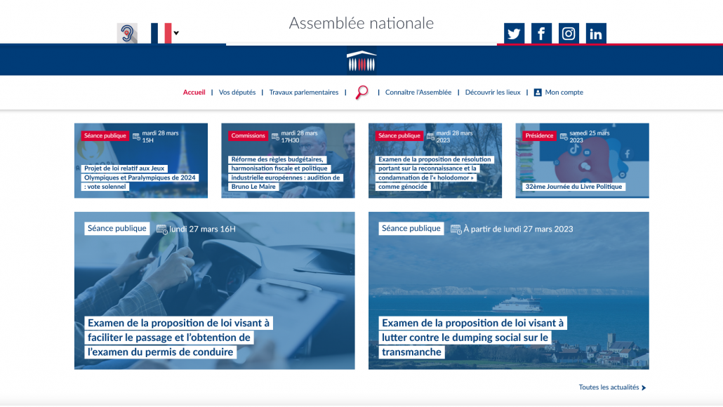 Capture Une site Assemblée