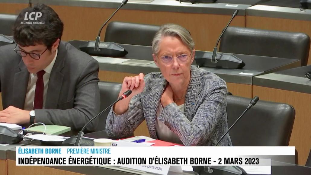 Élisabeth Borne à l'Assemblée, jeudi 2 mars 2023