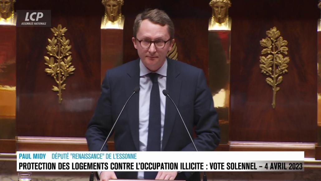 Paul Midy, le 4 avril 2023 à l'Assemblée nationale.