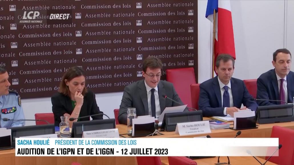 L'IGPN et l'IGGN auditionnées à l'Assemblée 12/07/2023 LCP