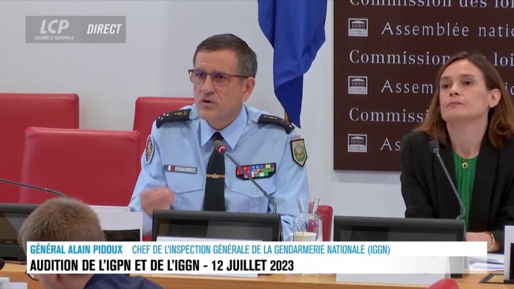 Alain Pidoux (IGGN) et Agnès Thibault-Lecuivre (IGPN) 12/07/2023 LCP