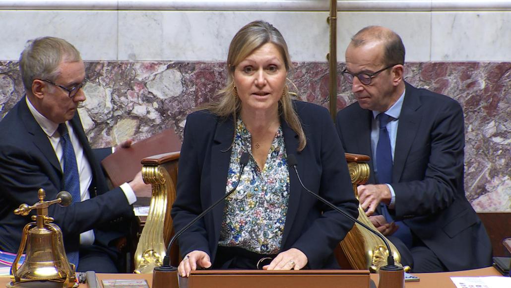 Yaël Braun-Pivet, le 29 novembre 2022, à l'Assemblée nationale. LCP