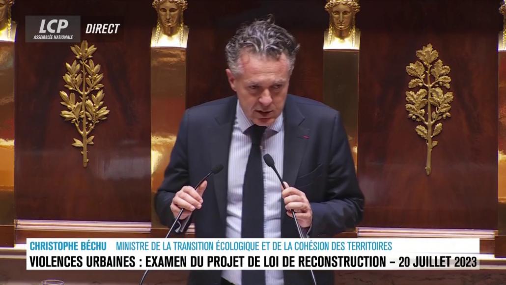 Christophe Béchu, le 20 juillet 2023 à l'Assemblée nationale. LCP