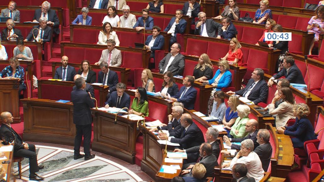 Gérald Darmanin à l'Assemblée nationale, le 11 juillet 2023. LCP