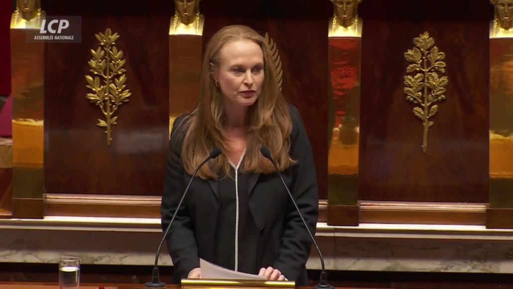 Violette Spillebout, à la tribune de l'Assemblée nationale. 