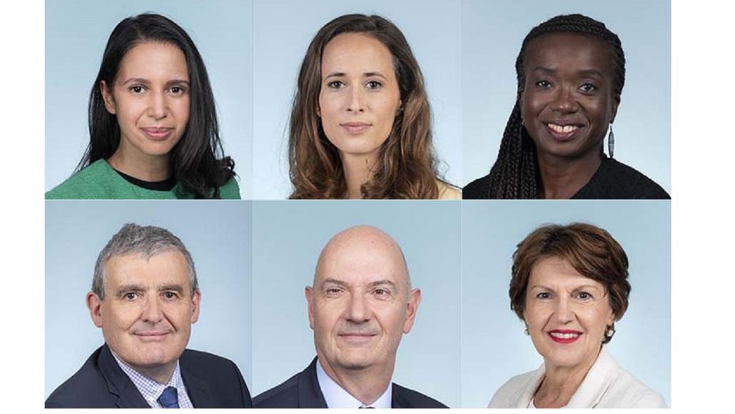 Les six vice-présidents de l'Assemblée nationale