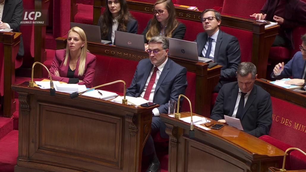 Hémicycle lors de l'examen de la proposition de loi du RN sur les expulsions d'étrangers