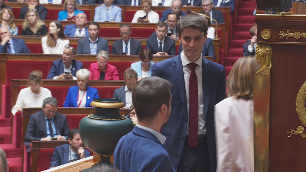 Flavien Termet dans l'hémicycle de l'Assemblée nationale, le 18 juillet 2024