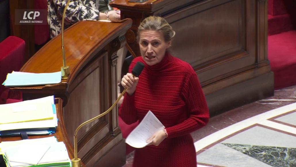 La ministre du Travail Astrid Panosyan dans l'hémicycle, le mercredi 30 octobre 2024. LCP