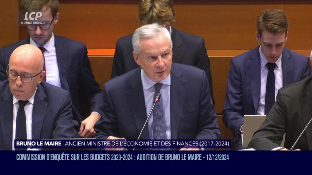 Bruno Le Maire, auditionné le 12 décembre 2024 à l'Assemblée nationale.