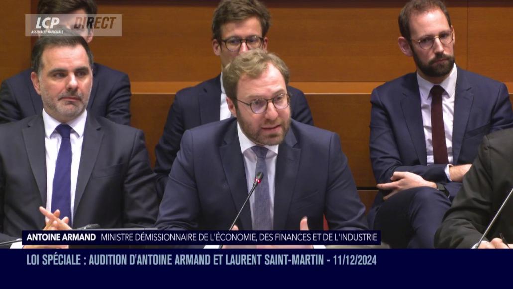 Laurent Saint-Martin et Antoine Armand auditionnés par la commission des finances, le 11 décembre 2024