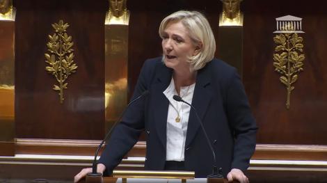 Marine Le Pen, le 12 mars 2024, à l'Assemblée nationale.