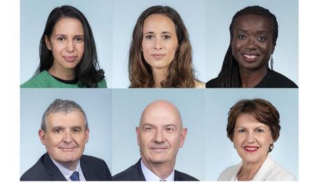 Les six vice-présidents de l'Assemblée nationale