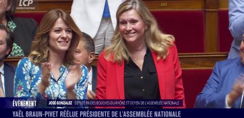 Yaël Braun-Pivet a été réélue présidente de l'Assemblée nationale le jeudi 18 juillet. LCP