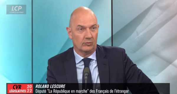 Roland Lescure sur le plateau de LCP, le 31 mai 2022.