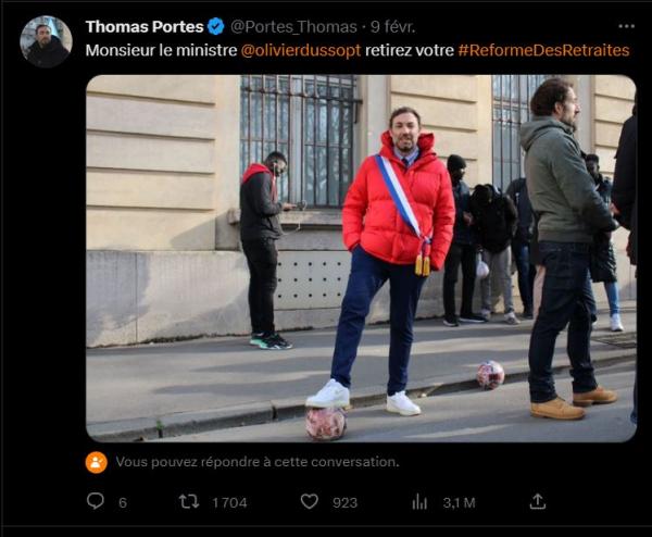 Tweet de Thomas Portes